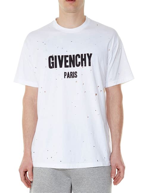 mens givenchy t-shirts|givenchy t shirt with holes.